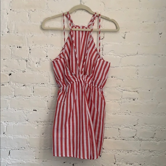 Red & White Stripe Romper M - Picture 5 of 8